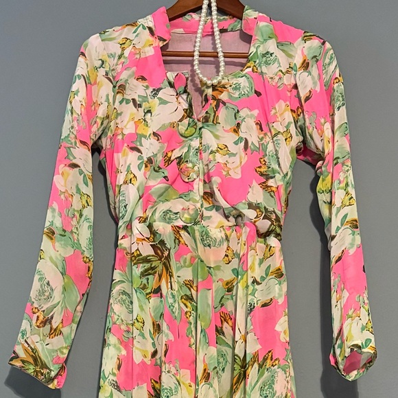 Floral Print 💐Long Sleeve Maxi Dress - Picture 3 of 5